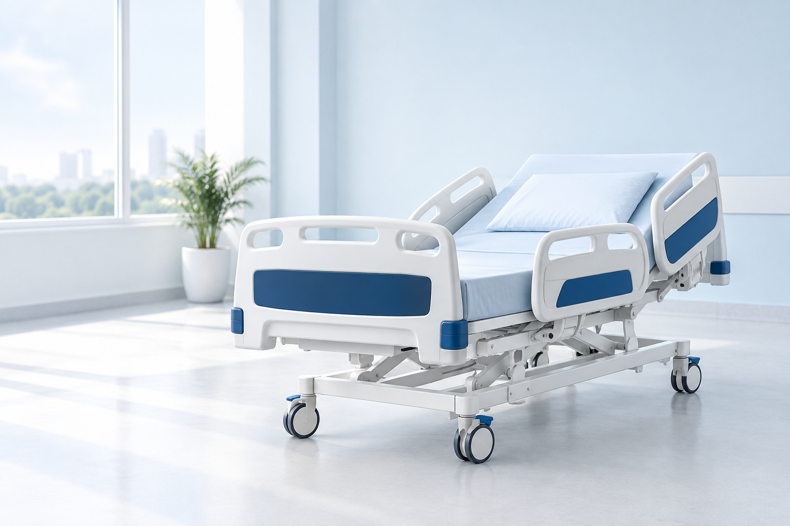 Hospital furniture in a modern care facility